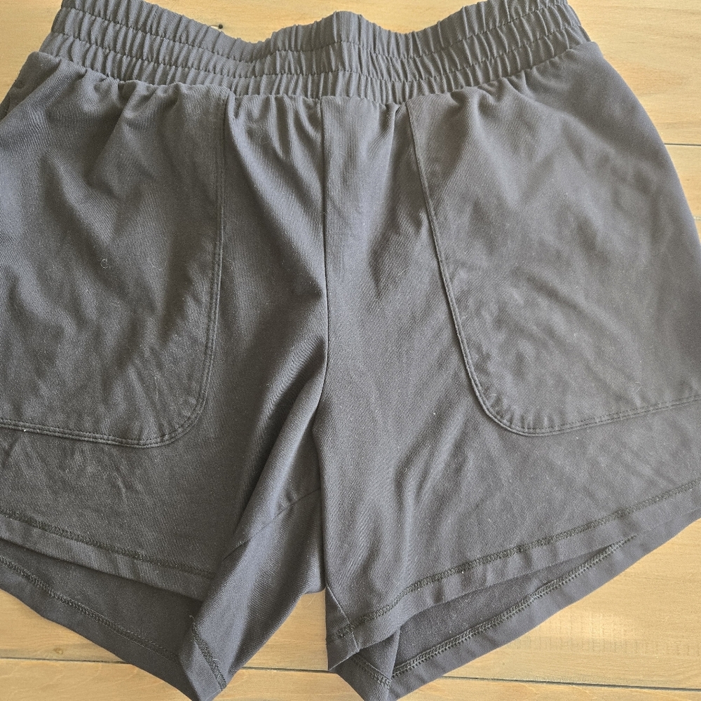 All in Motion Black Athletic Shorts Elastic Waist